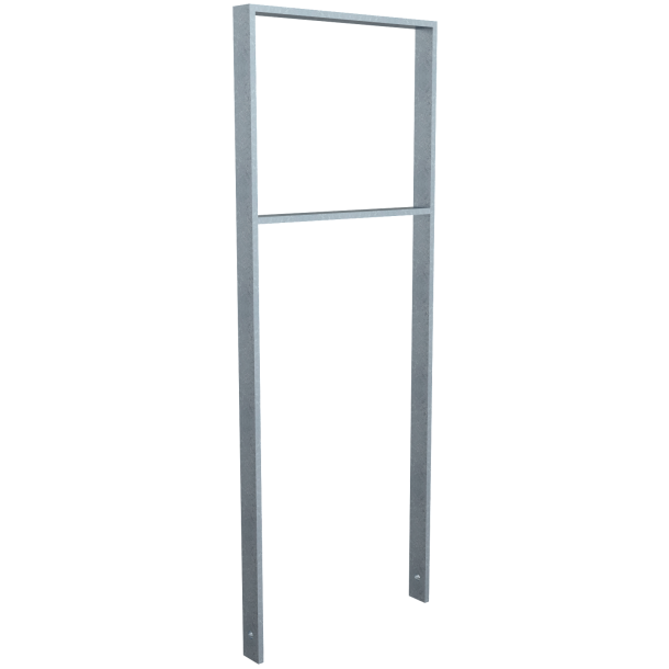 Lean-on hoop of flat bar steel | 50 x 12 mm | with cross bar | total width: 450 mm | hot-dip galvanized